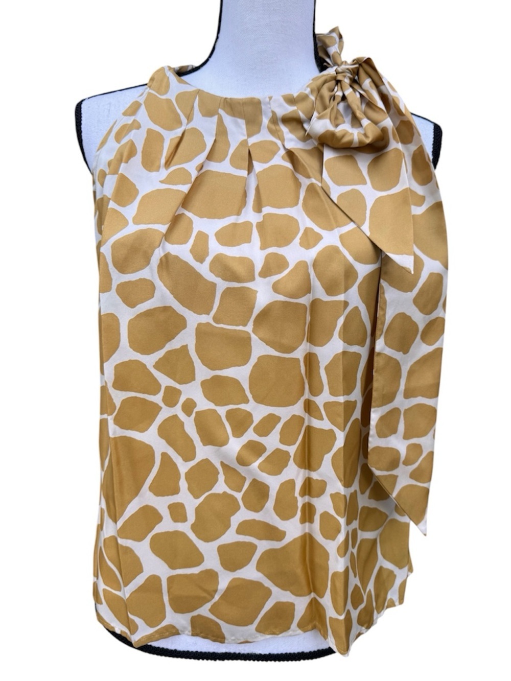 J. Crew Hayworth Giraffe Silk Halter Cami Blouse Size Small